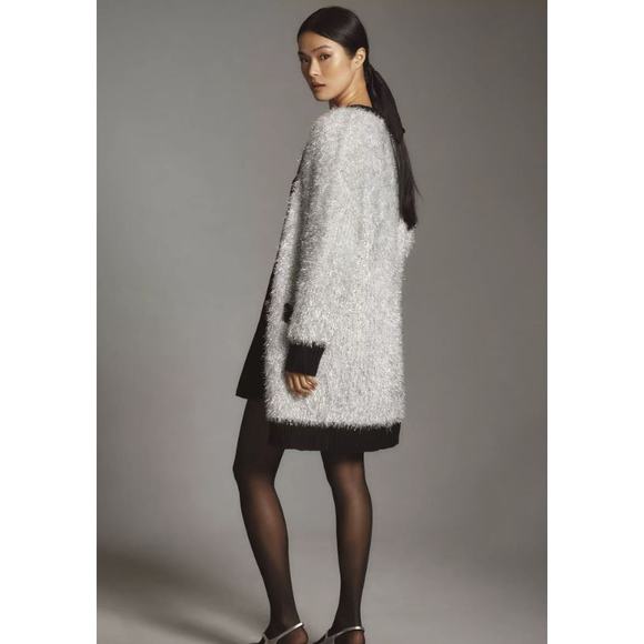 By Anthropologie Tinsel Varsity Cardigan Sweater One Size - Picture 3 of 10
